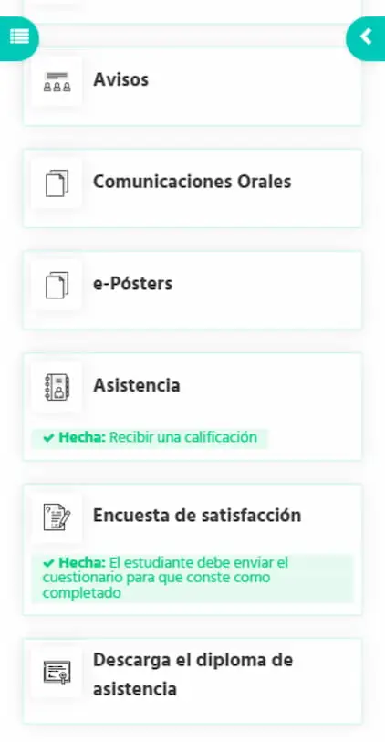 Curso de evento sanitario mostrado en portátil y móvil